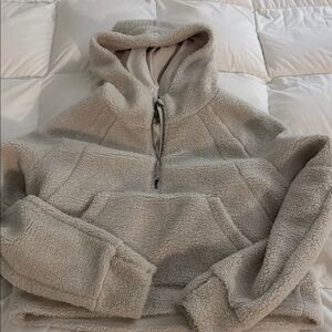 lululemon athletica cream teddy 3/4 zip